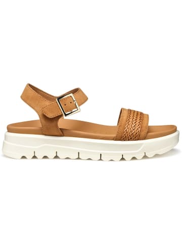Geox Leder-Sandalen "Xand 2.1S" in Hellbraun