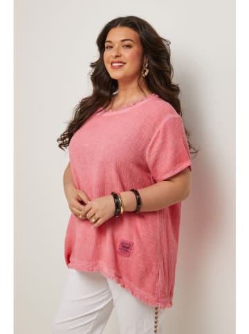 Curvy Lady Bluzka w kolorze jasnoróżowym