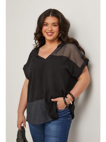 Curvy Lady Bluse in Schwarz
