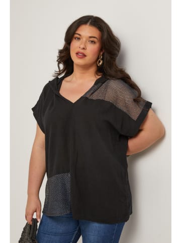 Curvy Lady Bluse in Schwarz