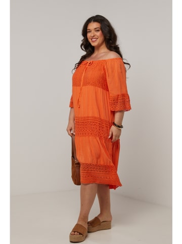 Curvy Lady Jurk oranje