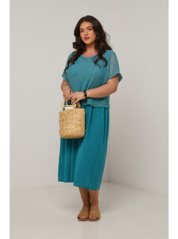 Curvy Lady Sukienka w kolorze morskim
