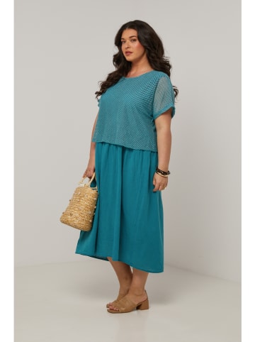 Curvy Lady Sukienka w kolorze morskim