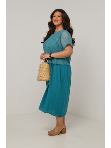Curvy Lady Sukienka w kolorze morskim