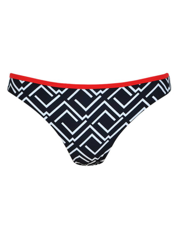 Naturana Bikini-Hose in Schwarz/ Weiß/ Rot