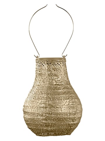Lumiz Ledsolarlantaarn "Ikat Bulb'' goudkleurig - (H)20 x Ø 16 cm