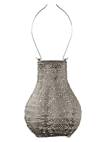 Lumiz LED-Solarlaterne ''Lace Bulb'' in Taupe - (H)20 x Ø 16 cm
