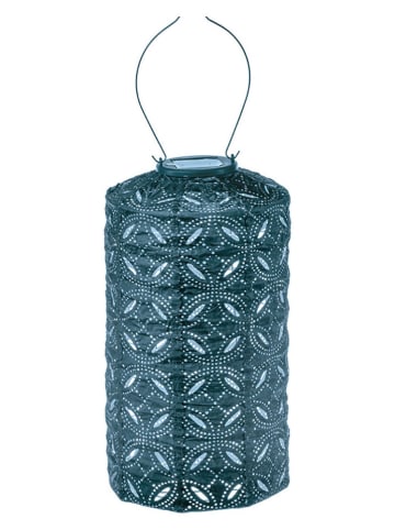 Lumiz LED-Solarlaterne ''Mandela Cylinder'' in Petrol - (H)33 x Ø 18 cm