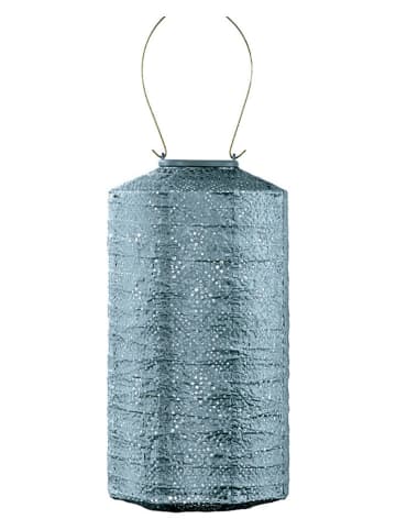 Lumiz LED-Solarlaterne ''Topaze Cylinder'' in Blaugrau - (H)33 x Ø 18 cm