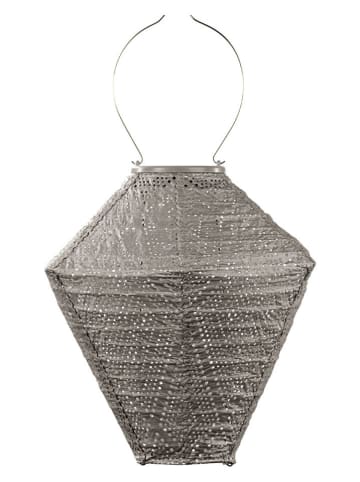 Lumiz LED-Solarlaterne ''Ikat Diamond'' in Taupe - (H)28 x Ø 28 cm