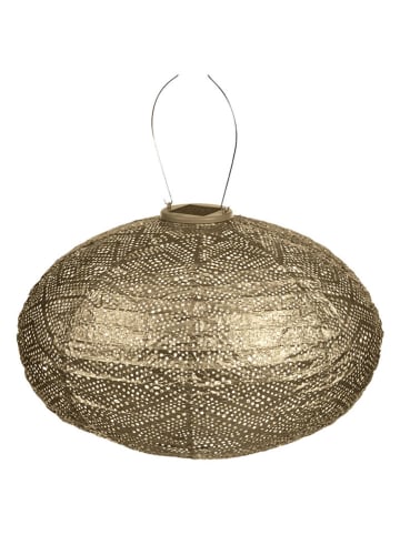 Lumiz LED-Solarlaterne ''Ikat Oval'' in Gold - (H)27 x Ø 40 cm