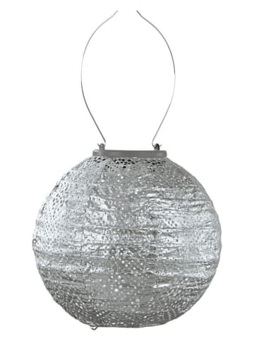 Lumiz Lampion solarny LED "Topaze Rond" w kolorze srebrnym - Ø 20 cm