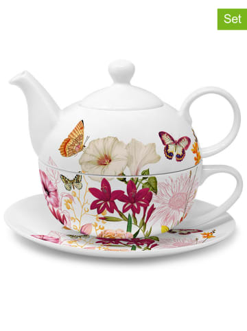 ppd 2tlg. Set: Teekanne "Illusion" in Bunt - (H)14 x Ø 19 cm