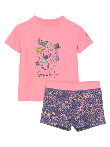 Color Kids Badeoutfit in Dunkelblau/ Pink