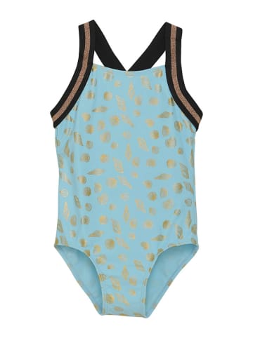 Color Kids Badeanzug in Hellblau/ Gold