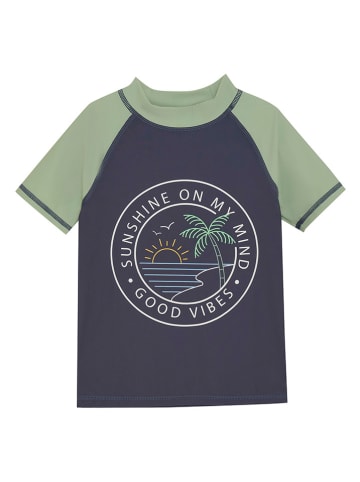 Color Kids Badeshirt in Grau/ Grün