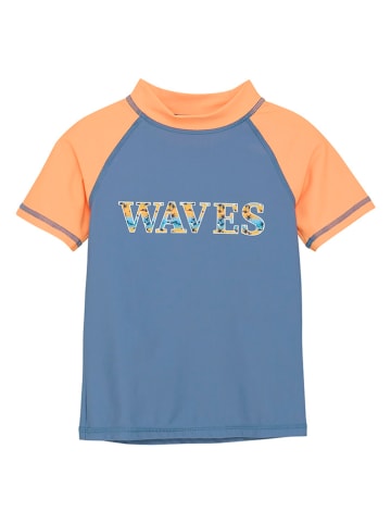 Color Kids Badeshirt in Blau/ Orange