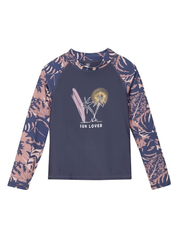 Color Kids Badeshirt in Dunkelblau/ Pink