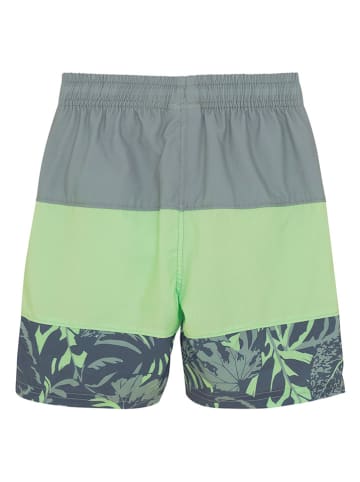 Color Kids Badeshorts in Grün/ Grau
