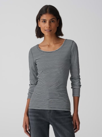 OPUS Longsleeve in Weiß/ Schwarz