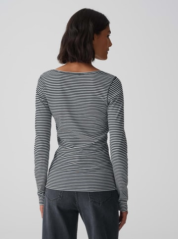 OPUS Longsleeve in Weiß/ Schwarz