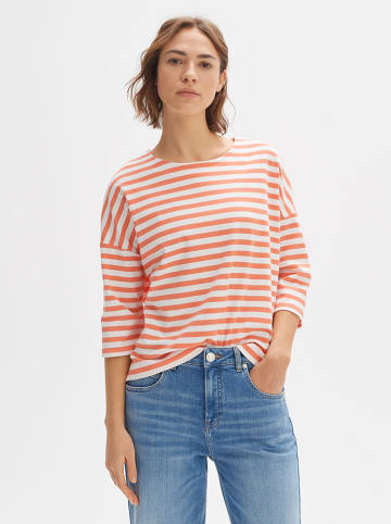 OPUS Shirt oranje/wit