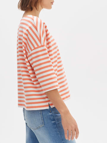 OPUS Shirt oranje/wit