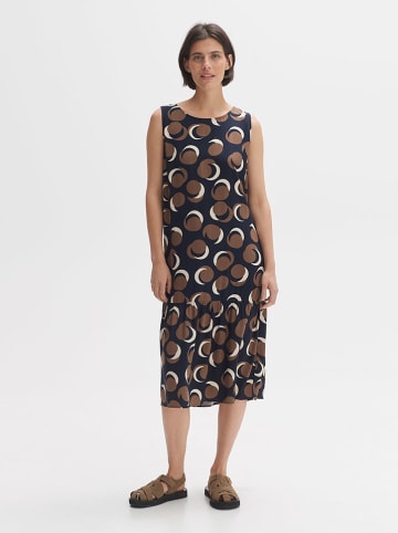 OPUS Kleid in Dunkelblau/ Hellbraun
