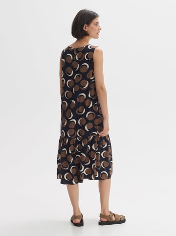 OPUS Kleid in Dunkelblau/ Hellbraun