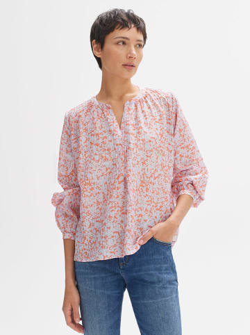 OPUS Bluse in Weiß/ Orange