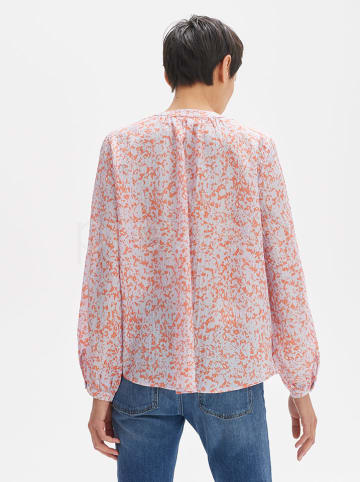 OPUS Bluse in Grau/ Orange