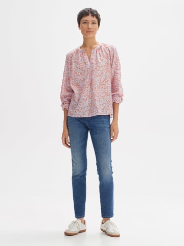 OPUS Bluse in Grau/ Orange