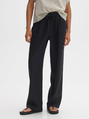 OPUS Linnen broek zwart