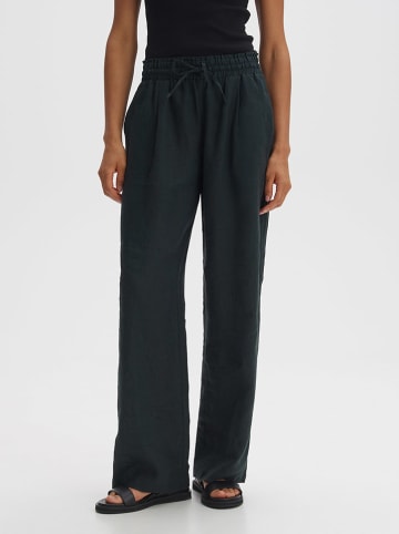 OPUS Linnen broek donkerblauw