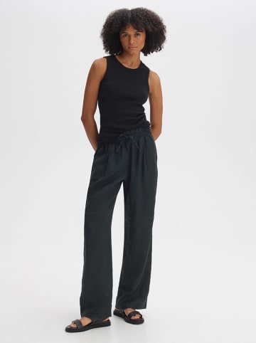 OPUS Linnen broek donkerblauw