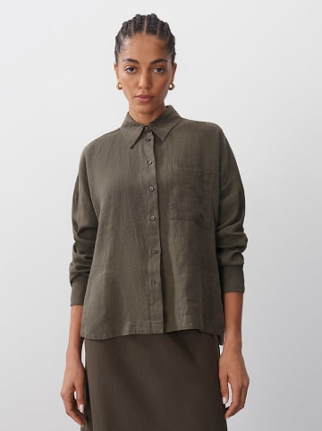 Someday Leinen-Hemd in Khaki