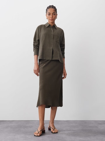 Someday Leinen-Hemd in Khaki