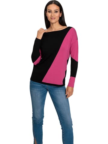 Heine Sweter w kolorze czarno-jasnoróżowym