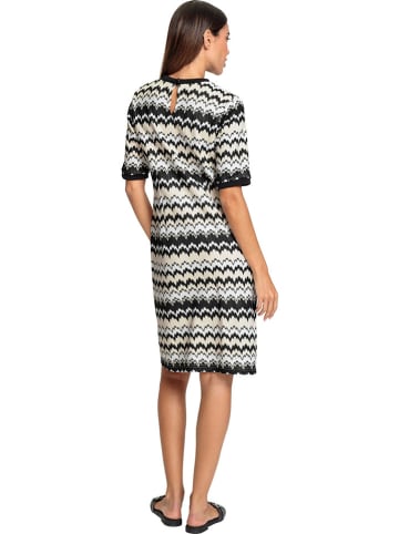 Heine Kleid in Beige/ Schwarz