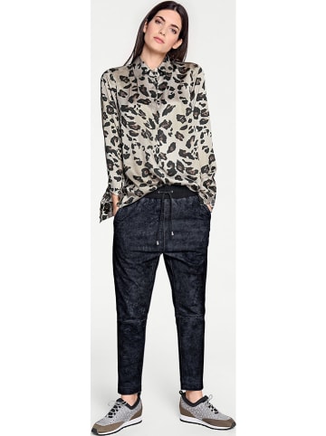 Heine Leren broek donkerblauw