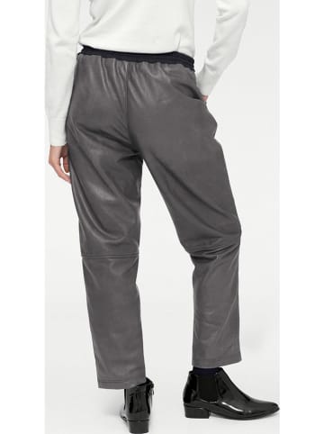 Heine Leren broek antraciet