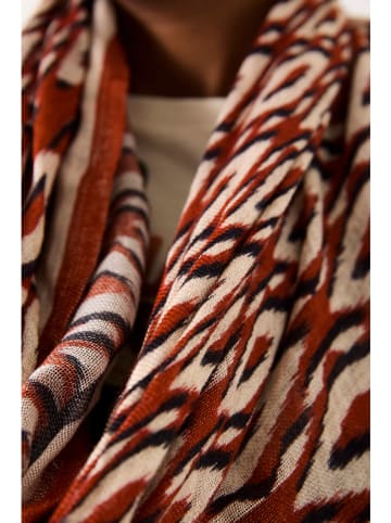Garcia Tuch in Creme/ Orange/ Schwarz