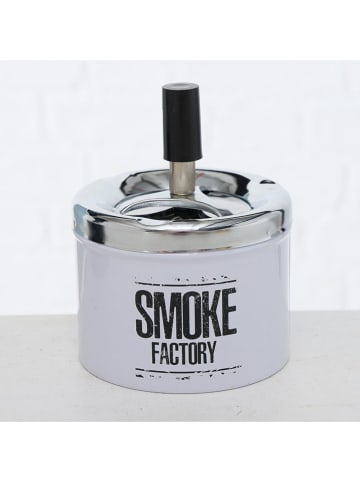 Boltze Popielniczki (2 szt.) "Factory" w kolorze biało-czarnym - wys. 12 x Ø 9 cm