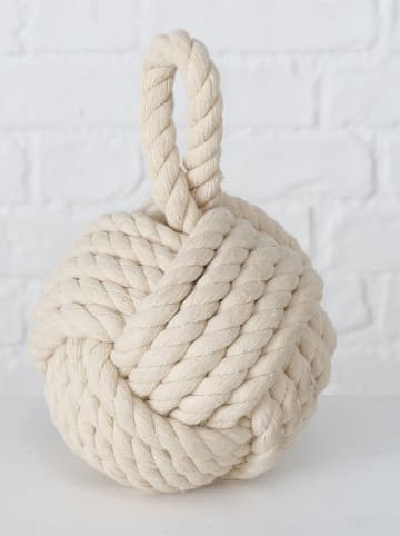 Boltze 2-delige set: deurstoppers "Zuber" beige/crème - (H)23 x  Ø 15 cm