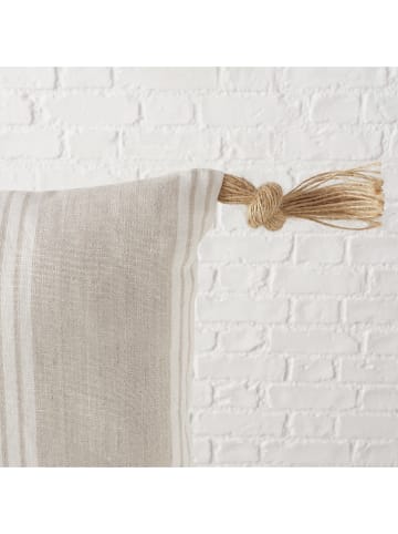 Boltze Kissen "Linel" in Beige/ Weiß - (L)30 x (B)50 cm