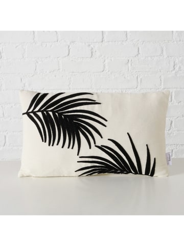Boltze Kissen "Parna" in Schwarz/ Weiß - (L)30 x (B)50 cm
