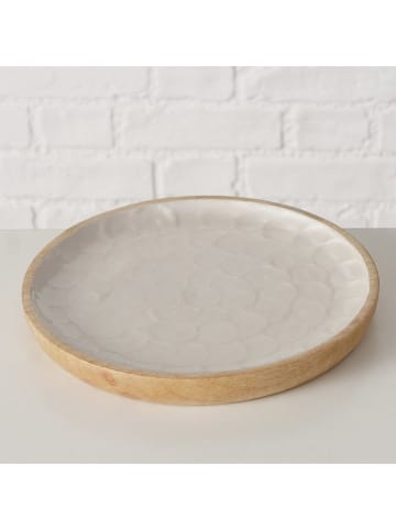 Boltze Servierteller "Shella" in Hellbraun/ Creme - Ø 20 cm
