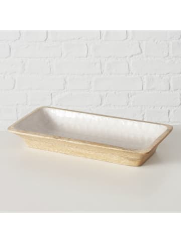 Boltze Servierschale "Shella" in Hellbraun/ Creme - (B)33 x (H)15 cm