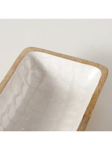 Boltze Servierschale "Shella" in Hellbraun/ Creme - (B)33 x (H)15 cm