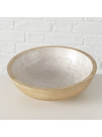 Boltze Servierschale "Shella" in Hellbraun/ Creme - Ø 23